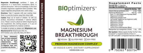 Magnesium Breakthrough/ BIOptimizers